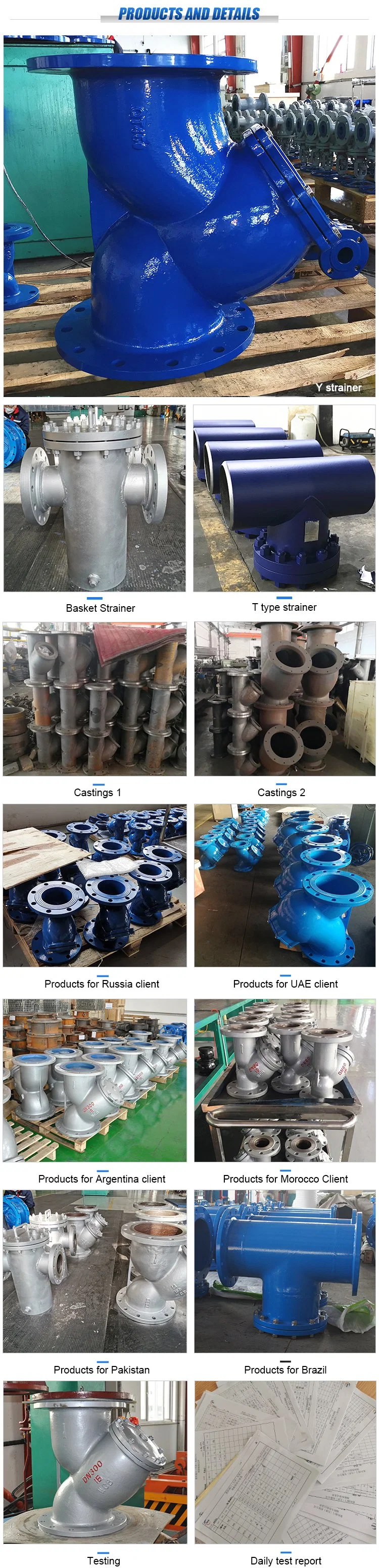 OEM High Quality DN15 ANSI Cast Iron Flanged Y Type Strainer Ss Filter Industry Valve Price