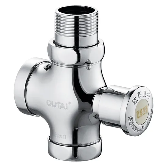 41013 Full Brass Chrome Plated Time Delay Flush Valve 