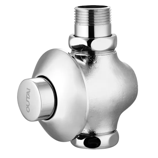 Wall Mount Dual Time Delay Manually Push Button Type Urinal Flush Valve 