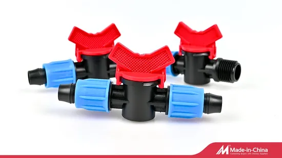 Plastic Mini Valve Plastic Irrigation Threaded Water Valve for LDPE Pipe and Dripline 