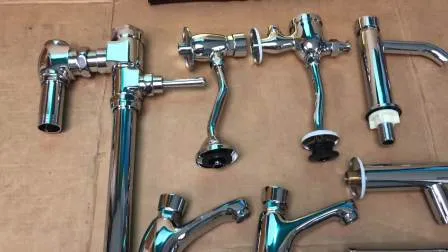 Full Brass Chrome Plated Time Delay Toilet Urinal Flush Valve 