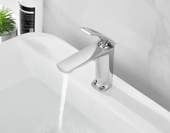 Single Handle Chrome Basin Classic Bathroom Brass Faucet 