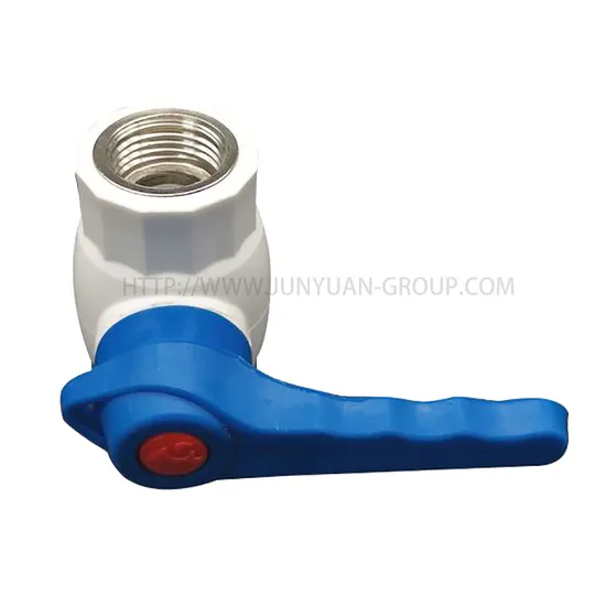 Plumbing Material Check PPR Plastic Thread Iron Ball Valve with Handle 
